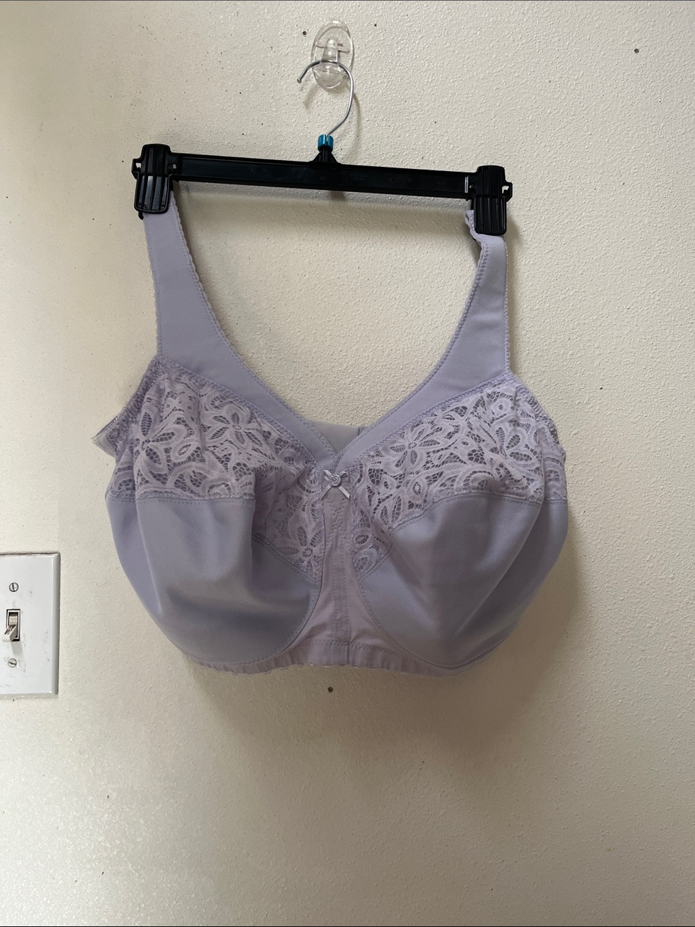 Glamorise Lavender Lace Full-Coverage Support Bra